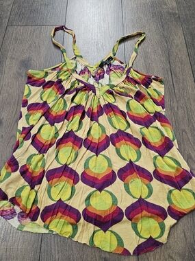 T-Bags Los Angeles Women's Colorful Patterned Tank Top Size Small